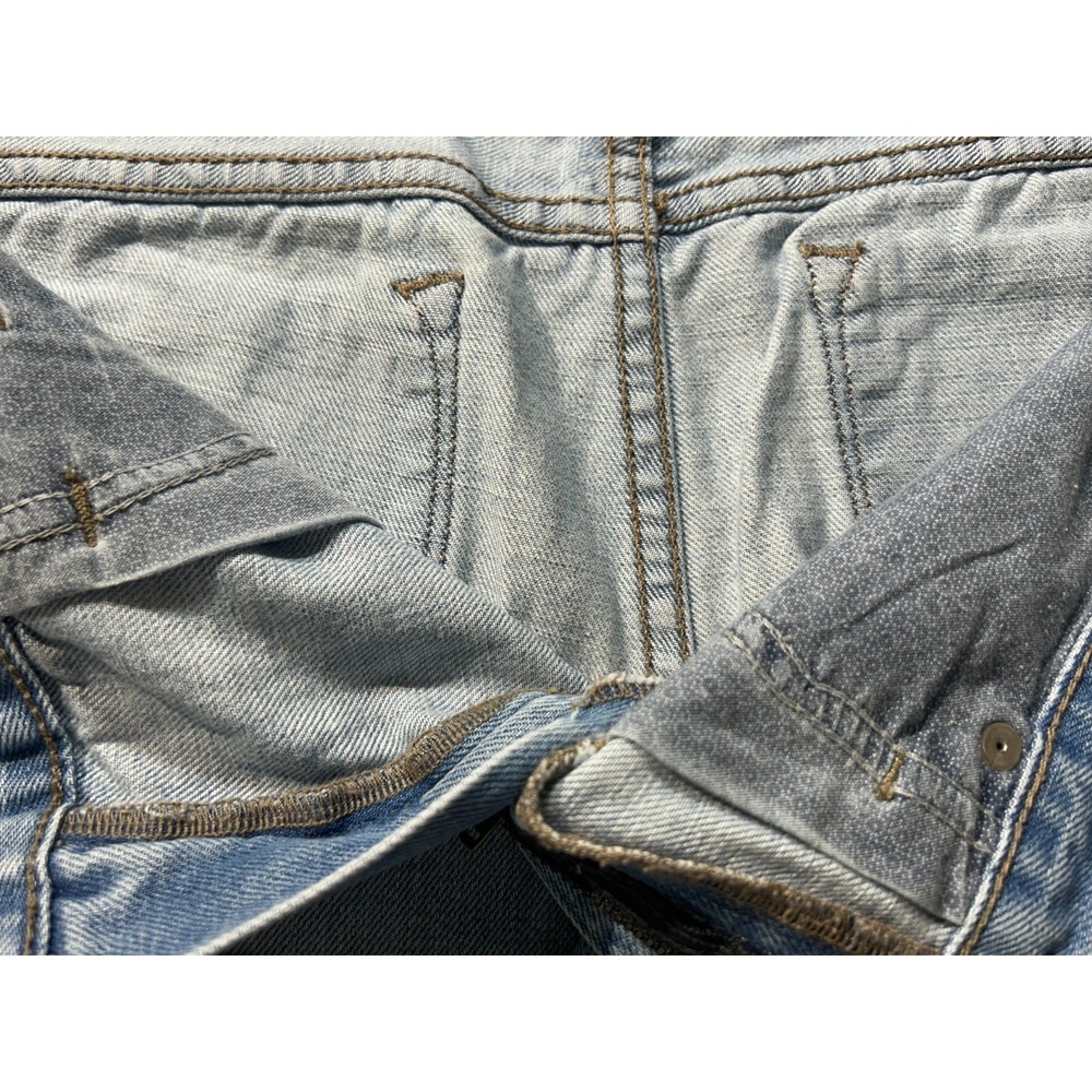 Level 99 Cut-off Jean Shorts Womens 27 Blue Denim Distressed Medium Wash Comfort - Picture 10 of 13